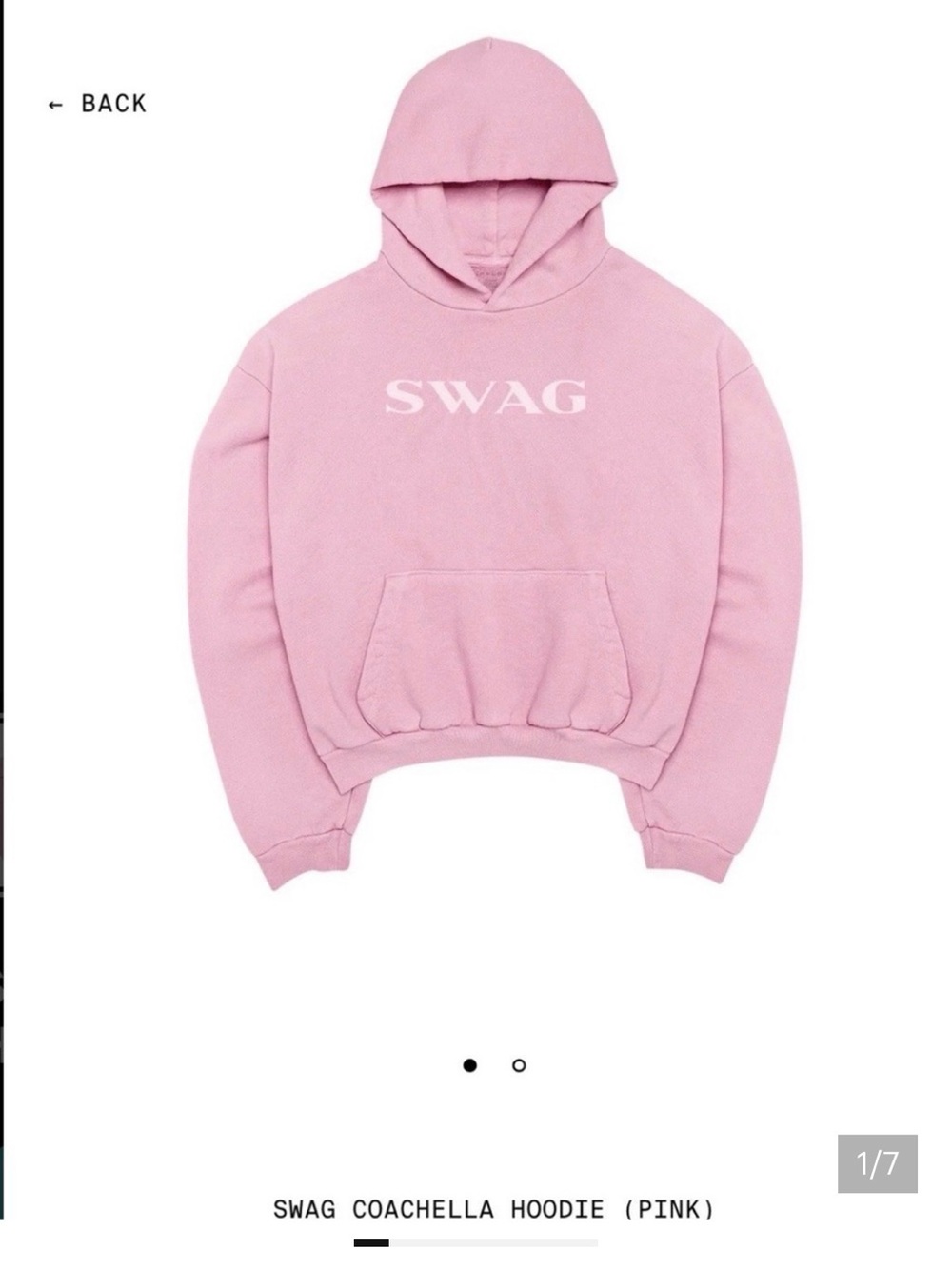 SWAG Pink Hoodie - Graphic Pullover